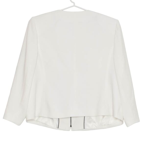 Calvin Klein Jacket Minimalist Quiet Luxury Classic Capsule Scandi Zip White 24W - Picture 3 of 7